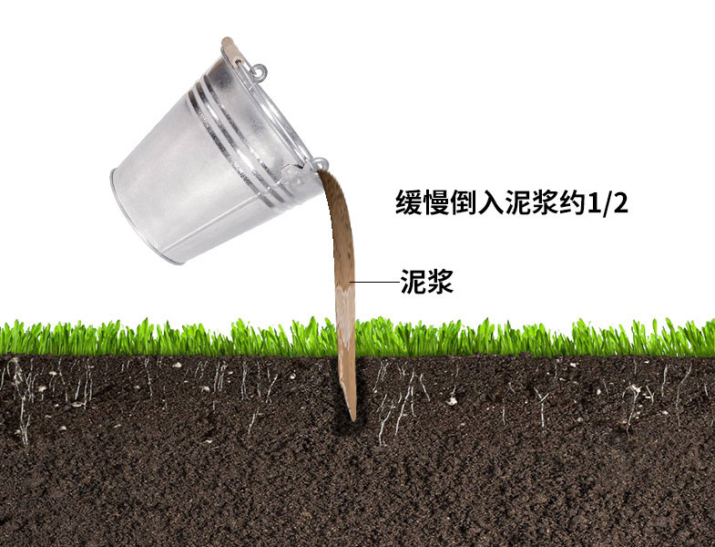 管式自動監測儀安裝之倒入泥漿
